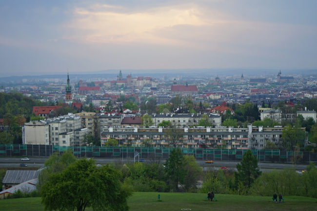 Blick auf Krakau vom Kopiec Krakusa